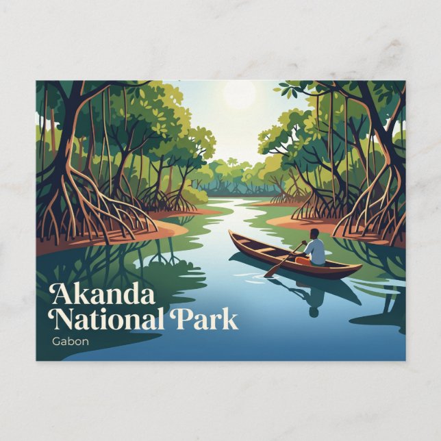 Postal Parque Nacional Akanda Gabón (Anverso)