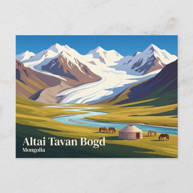 Postal Parque Nacional Altai Tavan Bogd Mongolia (Anverso)