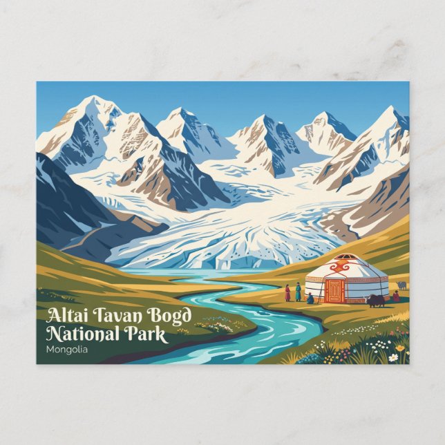 Postal Parque Nacional Altai Tavan Bogd Mongolia (Anverso)