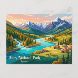 Postal Parque Nacional Altay Rusia
