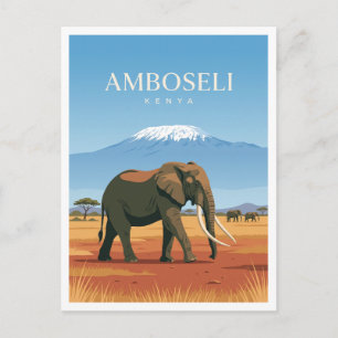 Postal Parque Nacional Amboseli Kimana Kenia Regalo de Vi