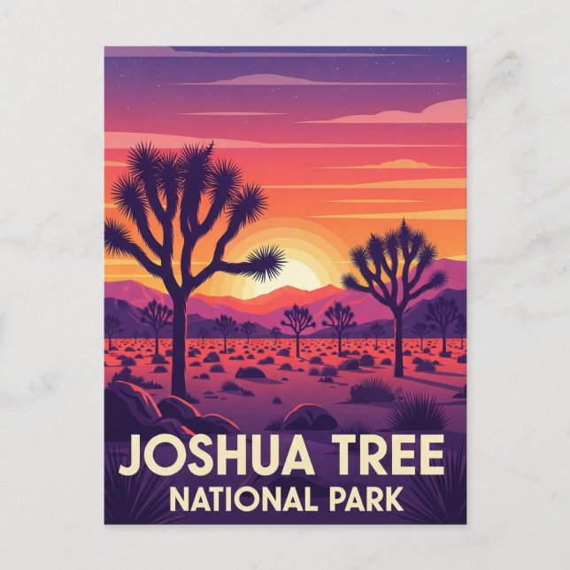 Postal Parque nacional Árbol de Joshua (Anverso)