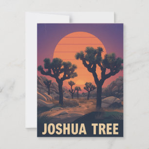 Postal Parque nacional Árbol Retro Joshua