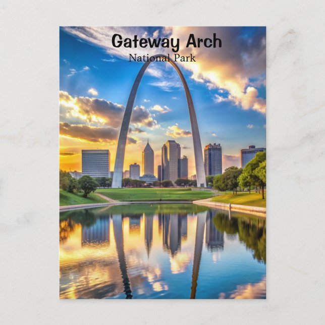 Postal Parque nacional Arch Gateway Missouri (Anverso)