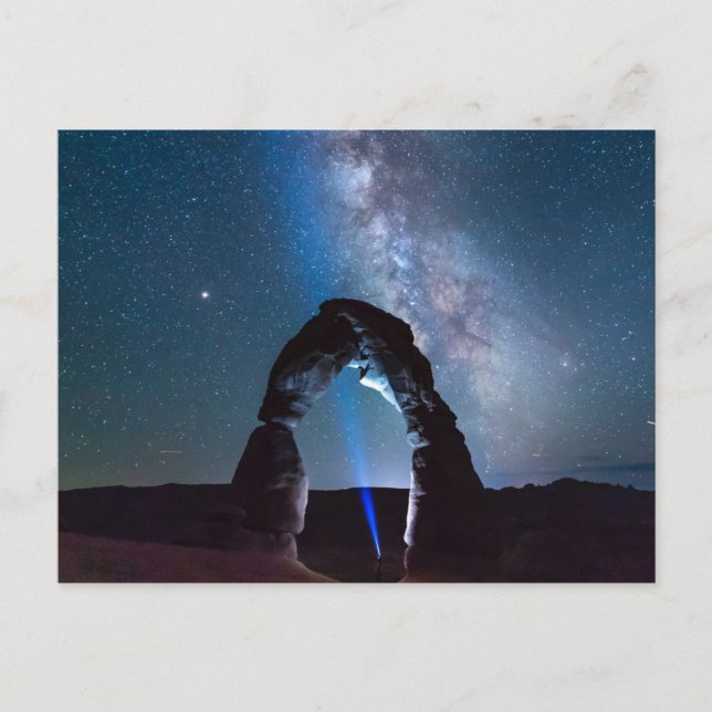 Postal Parque nacional Arches en la noche MOAB (Anverso)