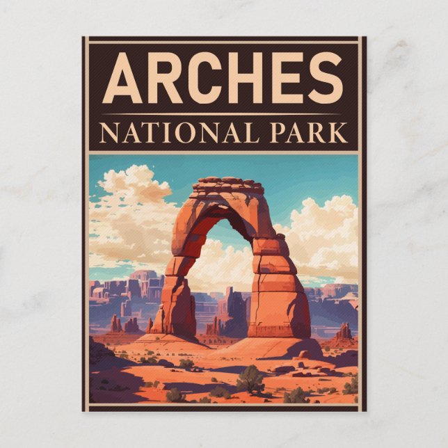 Postal Parque nacional Arches Moab Utah Delicate Arch (Anverso)