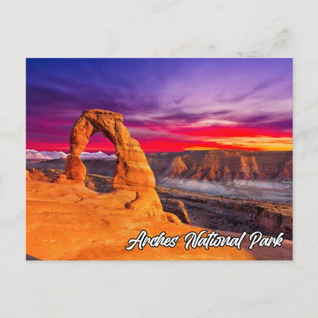 Postal Parque Nacional Arches, Utah, Estados Unidos (Anverso)