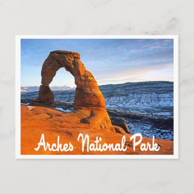 Postal Parque Nacional Arches, Utah, Estados Unidos (Anverso)