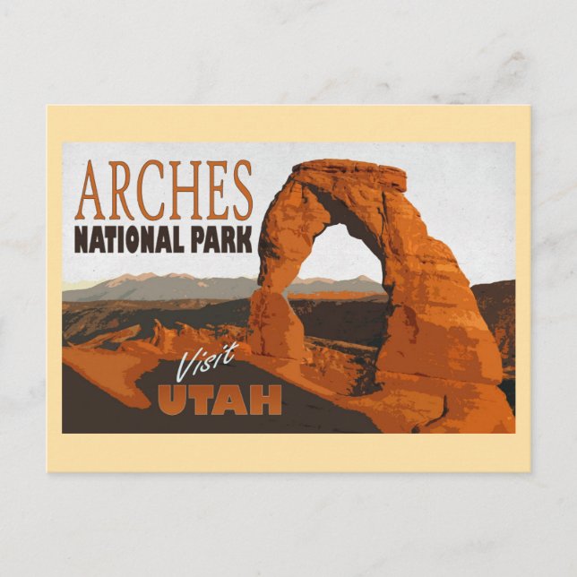 Postal Parque nacional Arches Utah Estados Unidos Viajes (Anverso)