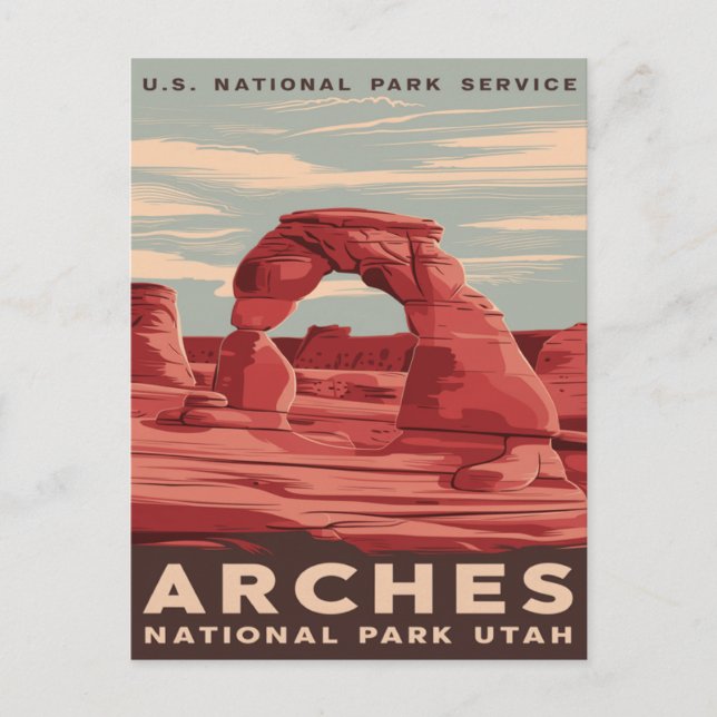 Postal Parque Nacional Arches, Utah: Una Maravilla Natura (Anverso)