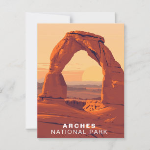 Postal Parque nacional Arches Utah Viajes Arte de época