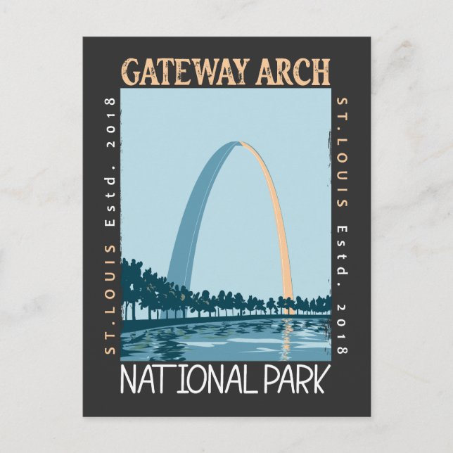 Postal Parque Nacional Arco Gateway en dificultades (Anverso)