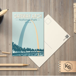 Postal Parque Nacional Arco Gateway Vintage