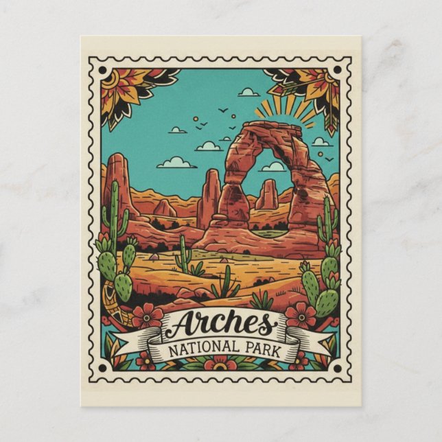 Postal Parque Nacional Arcos Moab Utah (Anverso)