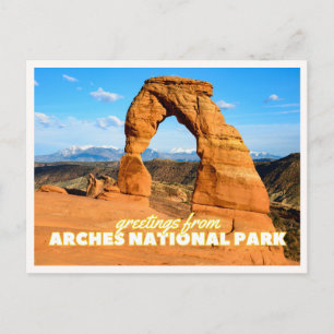 Postal Parque Nacional Arcos Retro Vintage Viajes USA