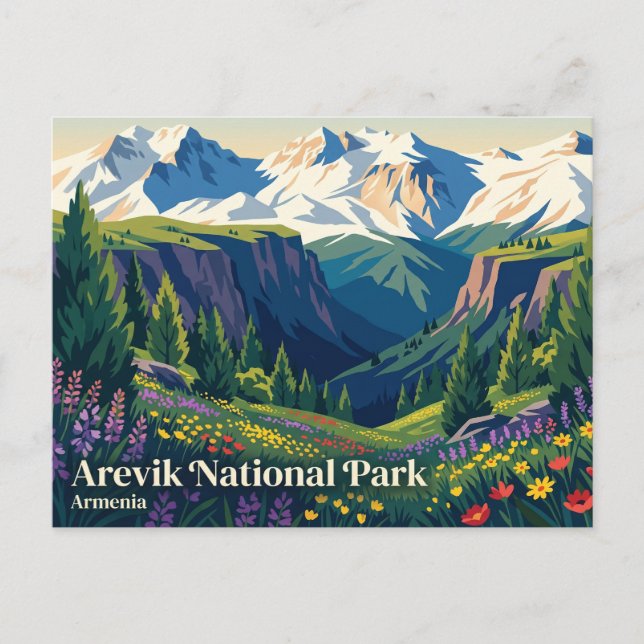 Postal Parque Nacional Arevik Armenia (Anverso)