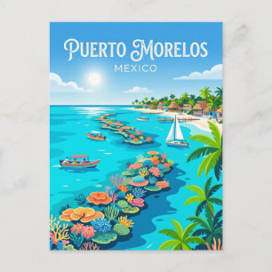 Postal Parque Nacional Arrecife de Puerto Morelos México