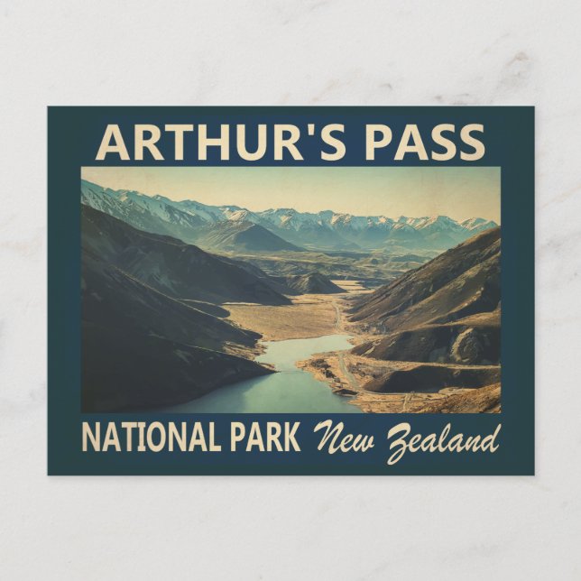 Postal Parque nacional Arthur's Pass (Anverso)