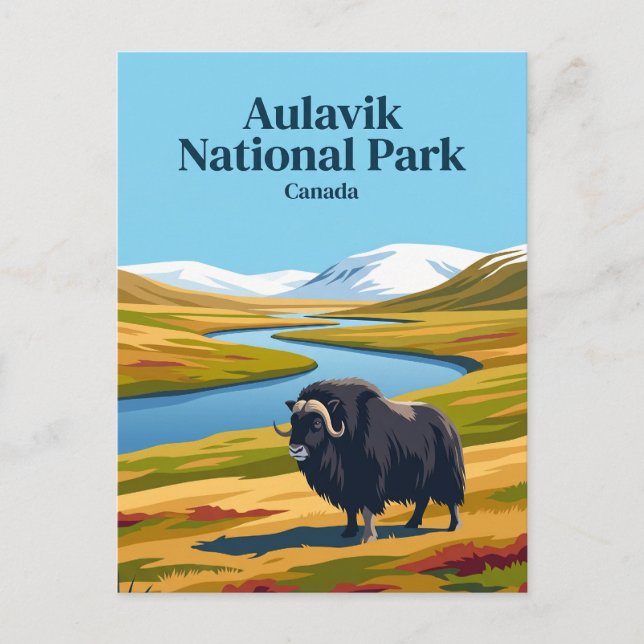 Postal Parque Nacional Aulavik Canadá (Anverso)