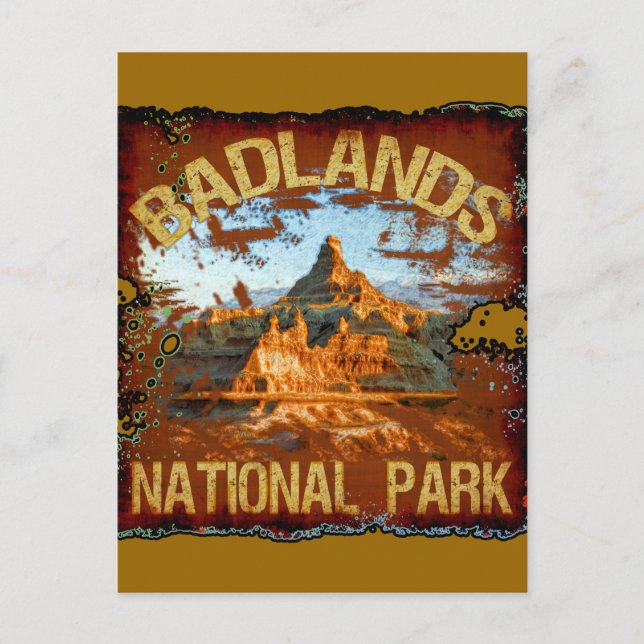 Postal Parque nacional Badlands (Anverso)