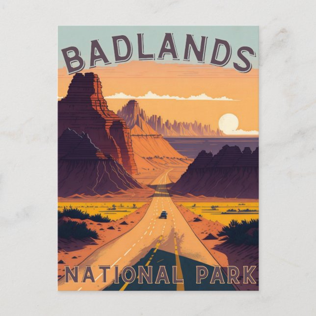 Postal Parque nacional Badlands (Anverso)