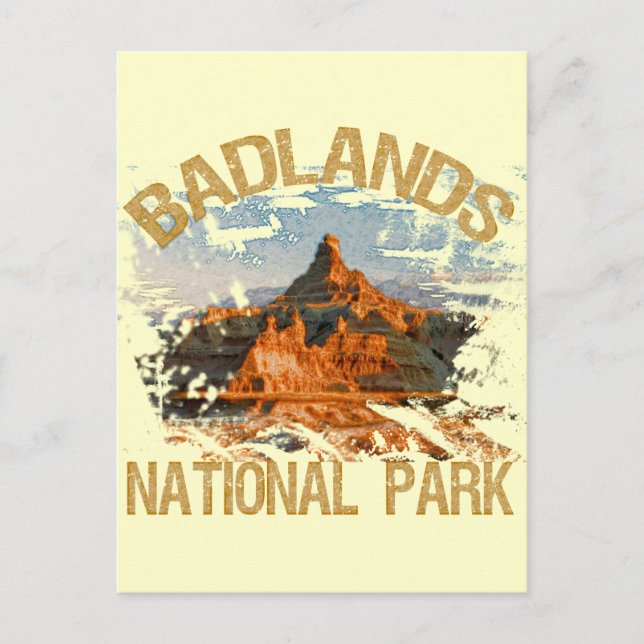 Postal Parque nacional Badlands (Anverso)