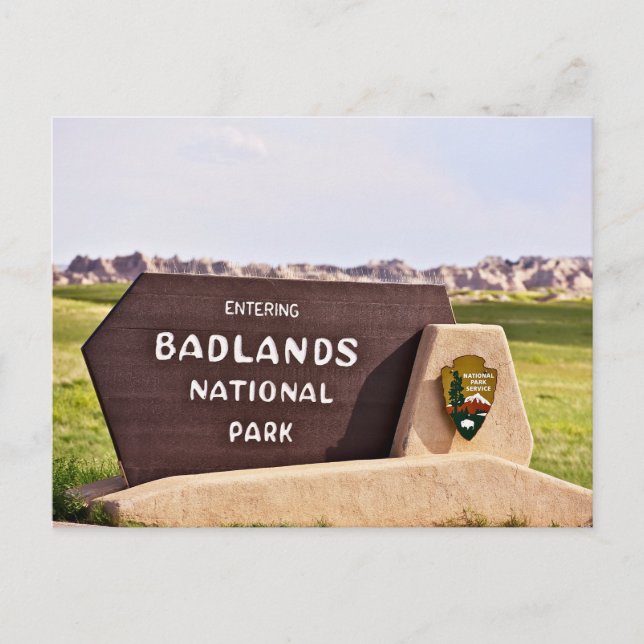 Postal Parque nacional Badlands (Anverso)