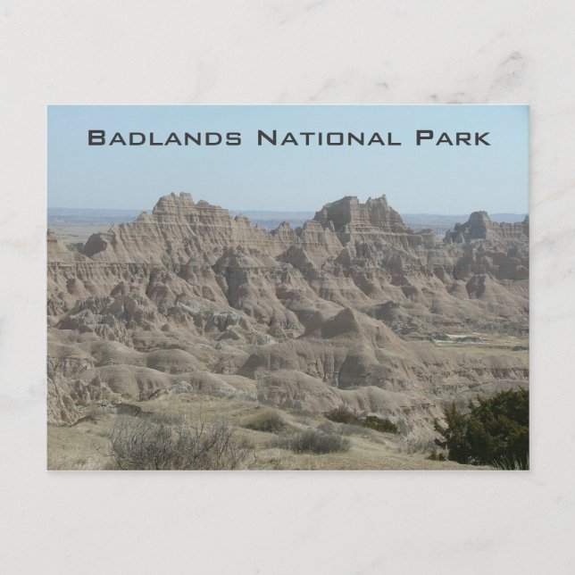 Postal Parque nacional Badlands (Anverso)