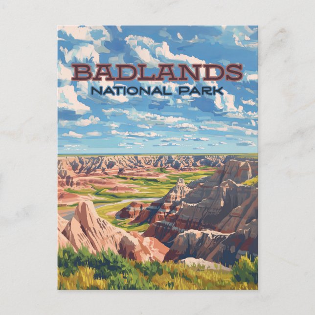 Postal Parque nacional Badlands Dakota del Sur (Anverso)