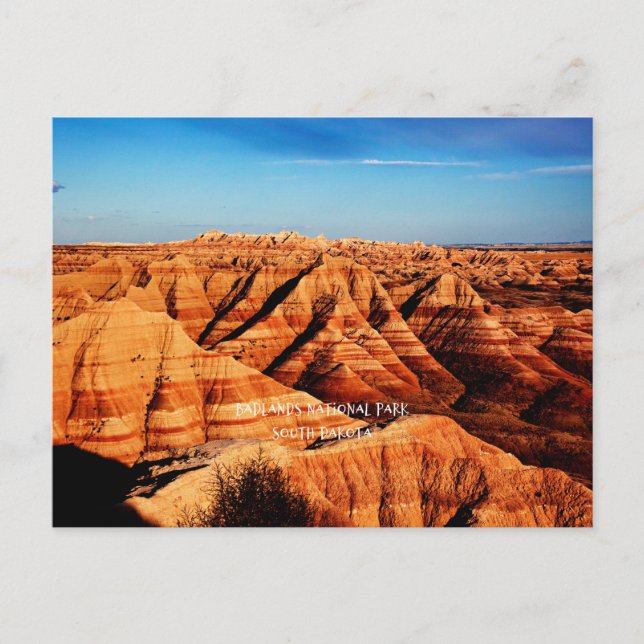 Postal Parque nacional Badlands, Dakota del Sur (Anverso)