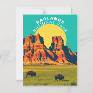 Postal Parque nacional Badlands Dakota del Sur Estados Un