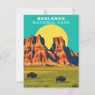 Postal Parque nacional Badlands Dakota del Sur Estados Un