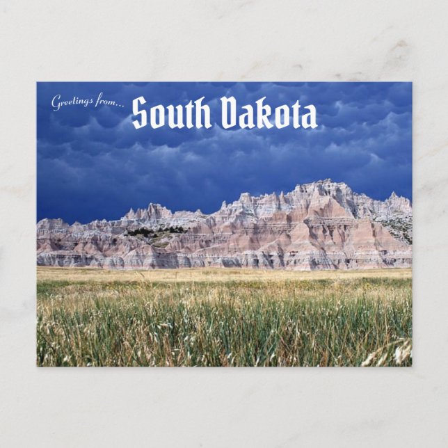 Postal Parque nacional Badlands en Dakota del Sur (Anverso)