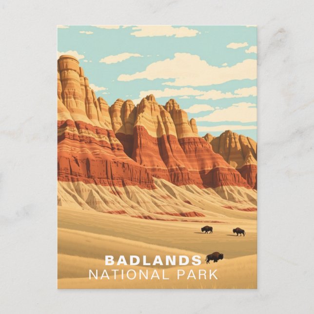 Postal Parque nacional Badlands Estados Unidos Dakota del (Anverso)