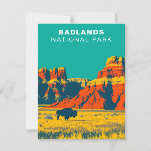 Postal Parque nacional Badlands South Dakota Viaje Viaje 