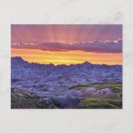 Postal Parque nacional Badlands Sunset, Dakota del Sur