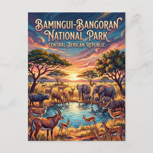 Postal Parque Nacional Bamingui-Bangoran (Anverso)