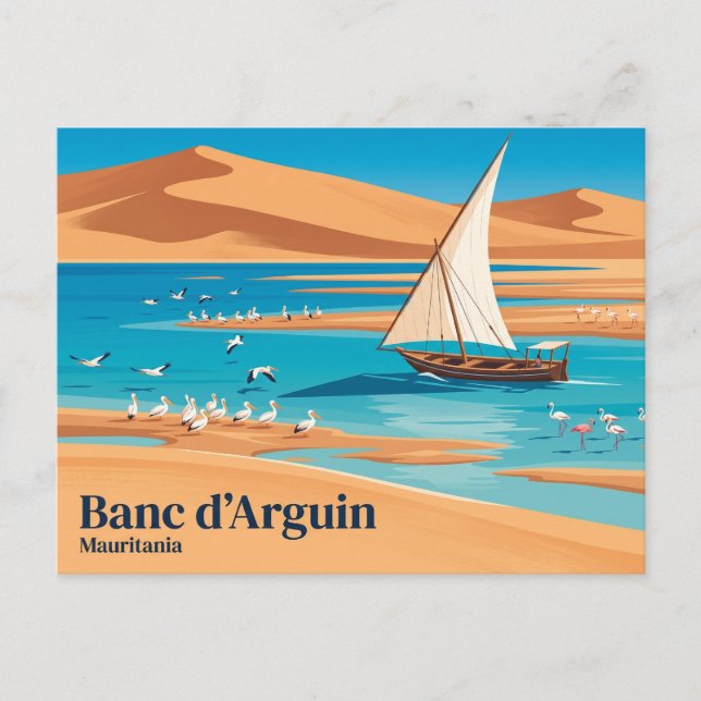 Postal Parque Nacional Banc d'Arguin Mauritania (Anverso)