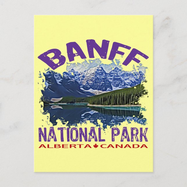 Postal Parque nacional Banff, Alberta Canadá (Anverso)