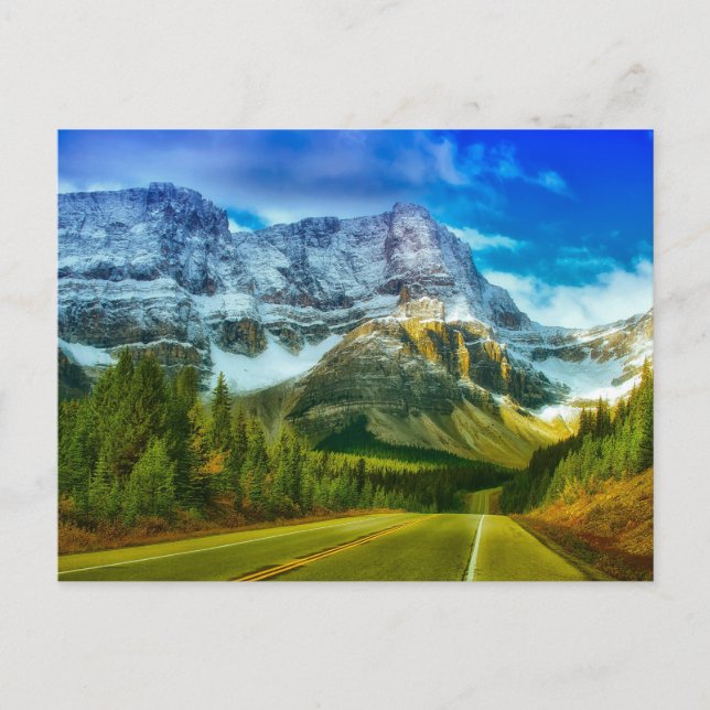Postal Parque Nacional Banff, Alberta Canadá Montañas  (Anverso)