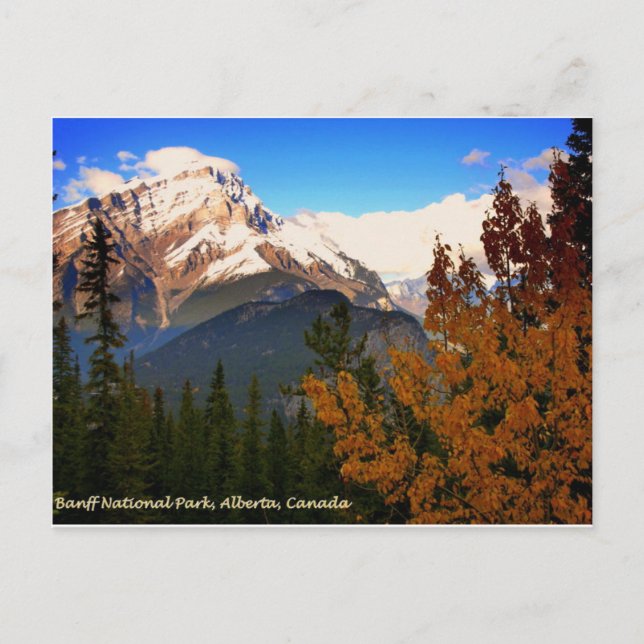 Postal Parque nacional Banff, Alberta, Canada Rockies (Anverso)