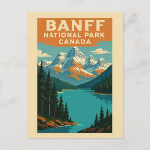 Postal Parque nacional Banff Alberta Canada Vintage