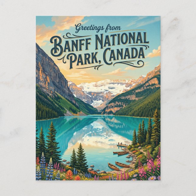 Postal Parque Nacional Banff Canadá (Anverso)