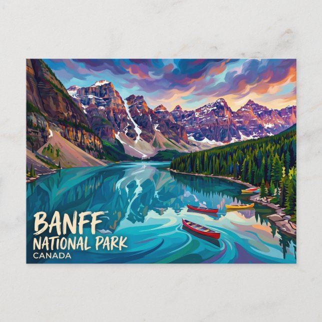 Postal Parque Nacional Banff Canadá (Anverso)