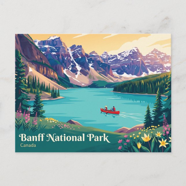 Postal Parque Nacional Banff Canadá (Anverso)