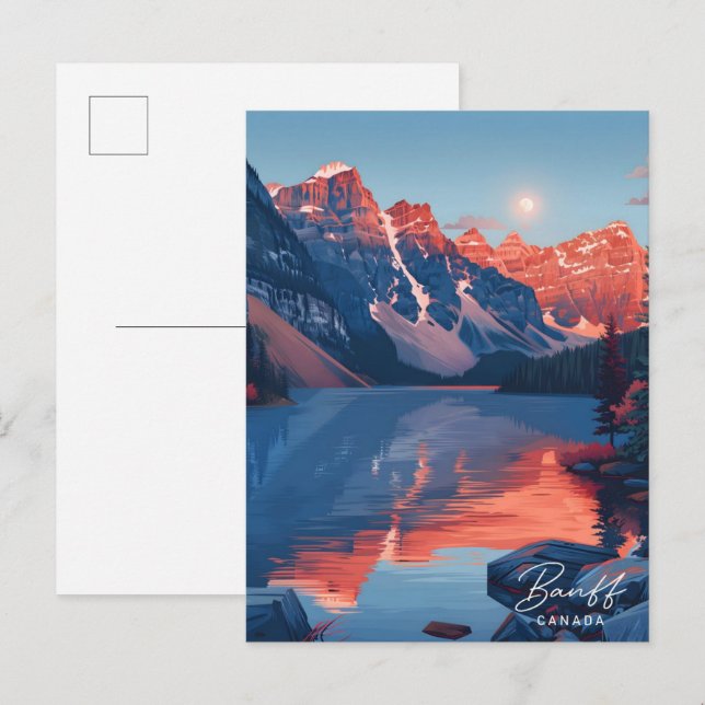 Postal Parque nacional Banff Canadá Viajes (Anverso / Reverso)