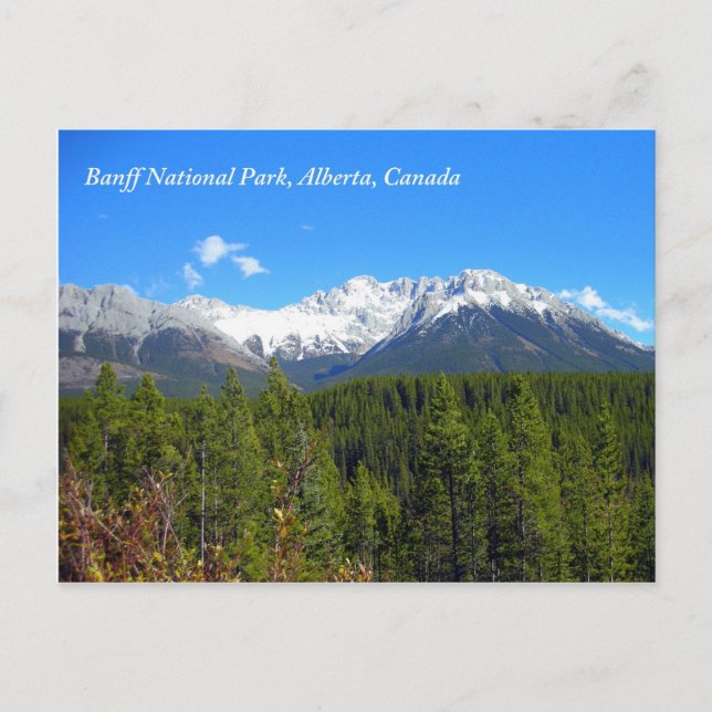 Postal Parque nacional Banff Rockies de Alberta Canada (Anverso)