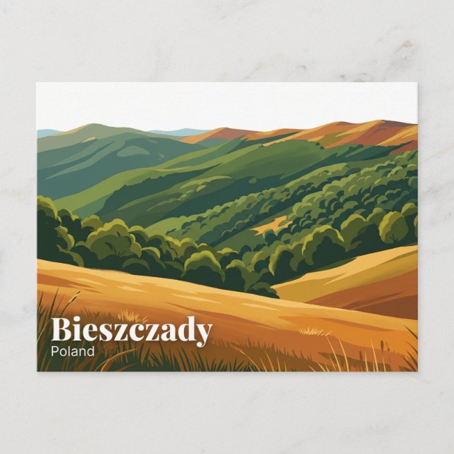 Postal Parque Nacional Bieszczady Polonia (Anverso)
