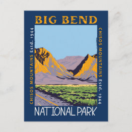 Postal Parque nacional Big Bend Montaña Chisos en problem