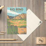 Postal Parque nacional Big Bend Parque nacional del desie<br><div class="desc">Diseño vectorial de la cosecha de Big Bend. El Parque Nacional Big Bend se encuentra en el suroeste de Texas e incluye toda la cordillera de Chisos y una gran franja del Desierto de Chihuahuan.</div>